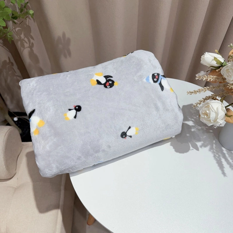 In Stock | Style Autumn And Winter Thickened Cartoon Crayon Small New  Casual Plush Blanket Dormitory Bed Sheet