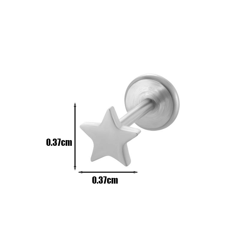 1 Piece Ear Cartilage Rings & Studs Minimalist Geometric Round 316L Stainless Steel  Plating 18K Gold Plated Ear Cartilage Rings & Studs