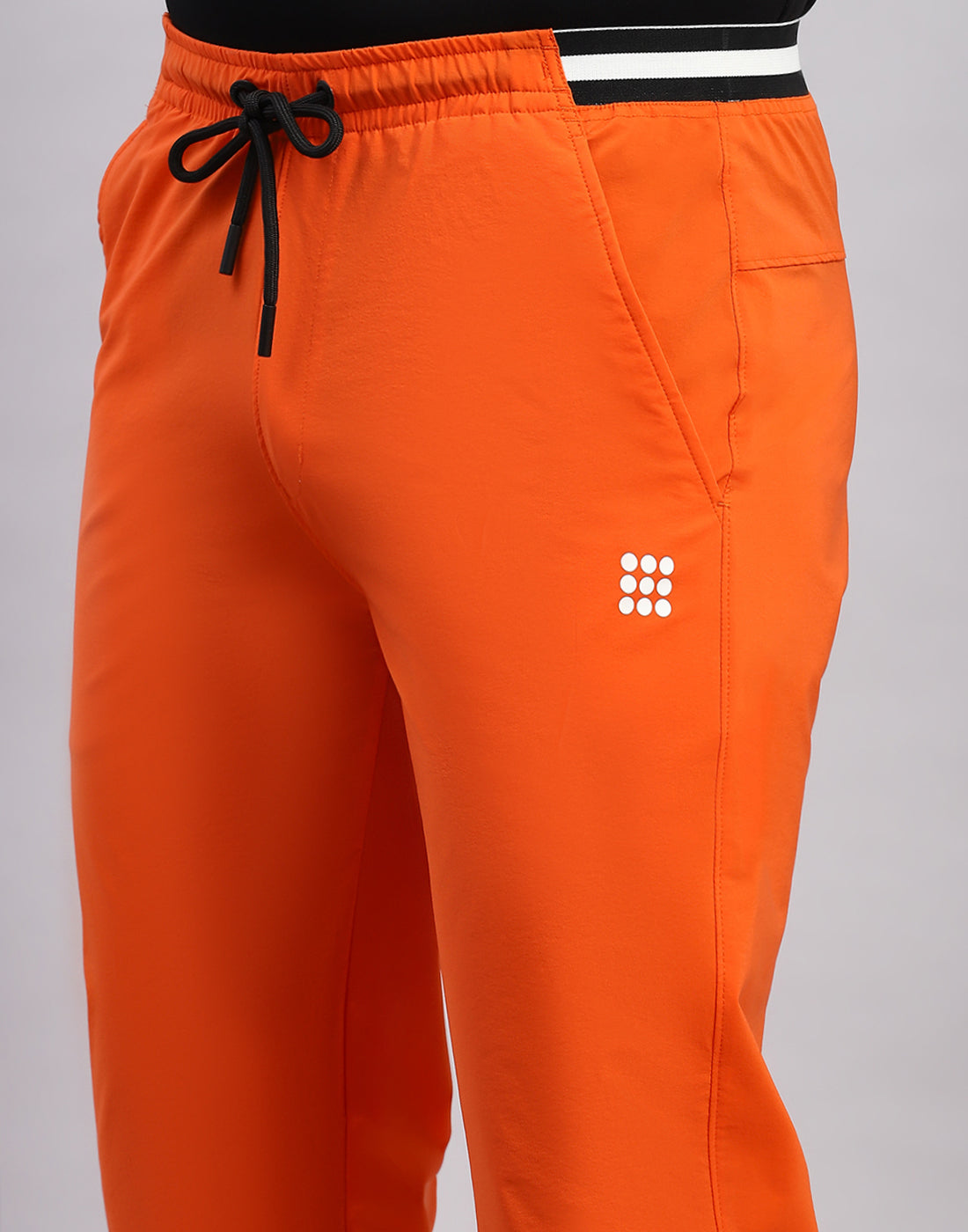 Men Orange Printed Smart Fit Lower