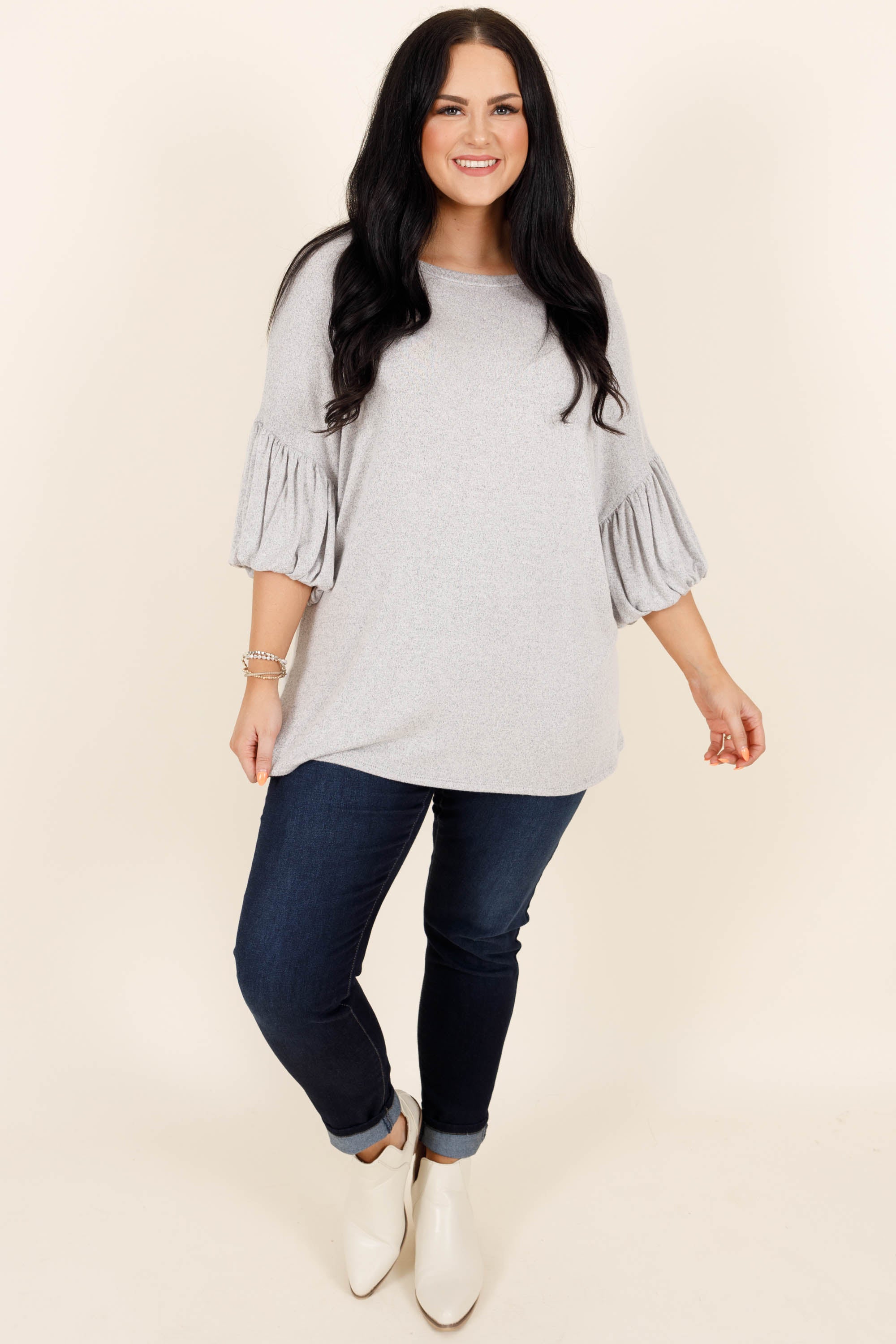 Simplicity And Grace Top. Gray