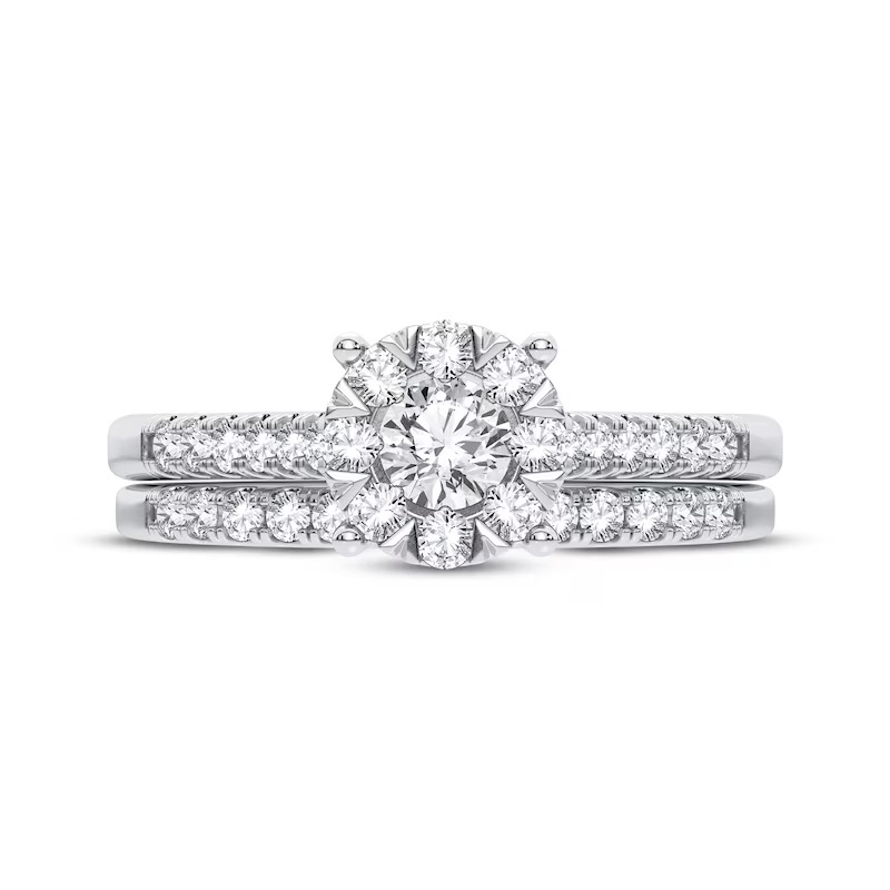 Now + Forever Diamond Bridal Set 3/8 ct tw Round-cut 10K White Gold