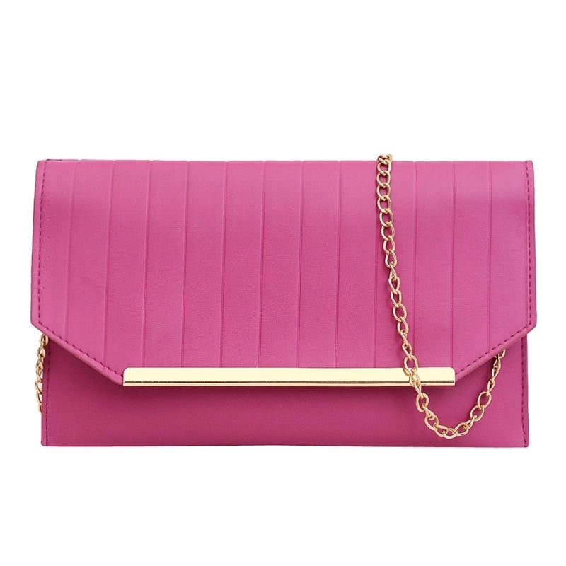 Women's Pu Leather Solid Color Classic Style Flip Cover Crossbody Bag