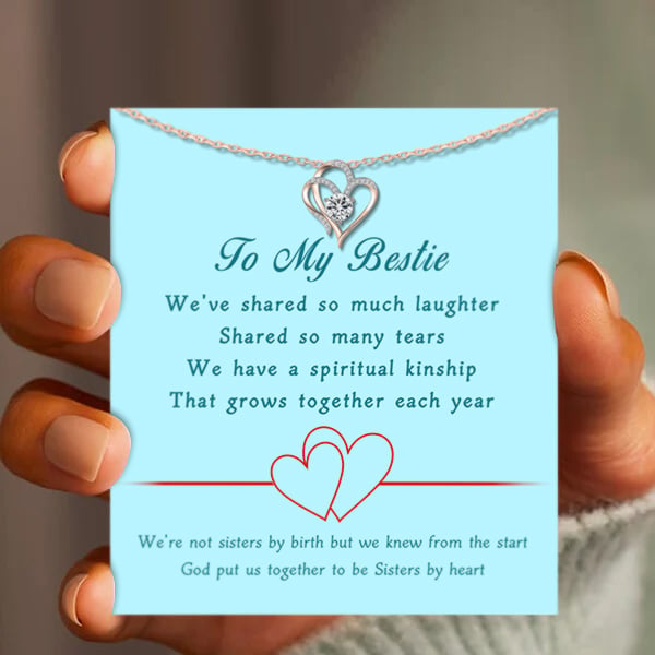 💕To My Bestie Necklace - ''God put us together to be sisters by heart''👩‍❤️‍👩