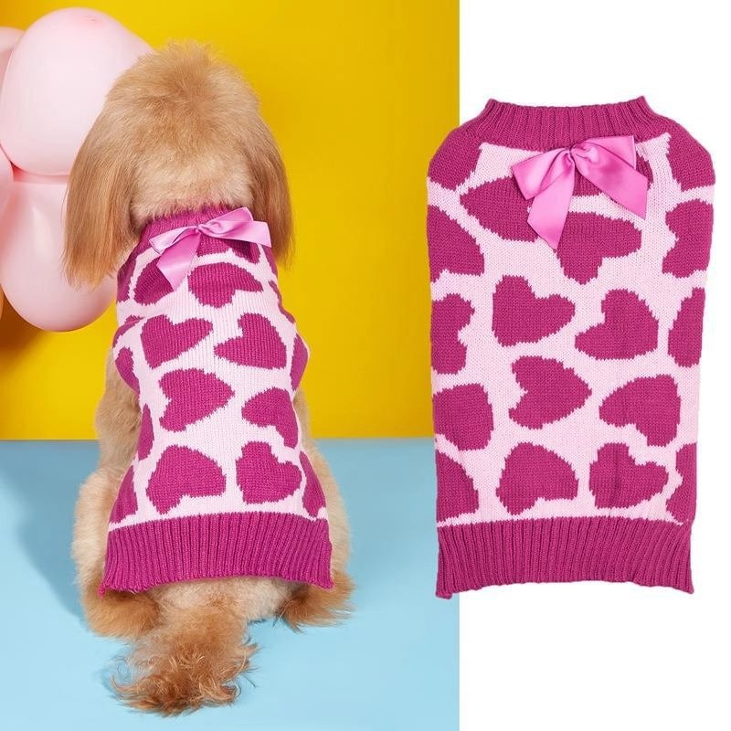 Cute Acrylic Valentine'S Day Heart Shape Pet Clothing