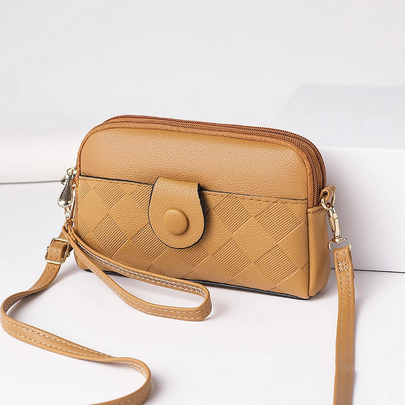 Women's Mini PVC Solid Color Streetwear Square Zipper Crossbody Bag