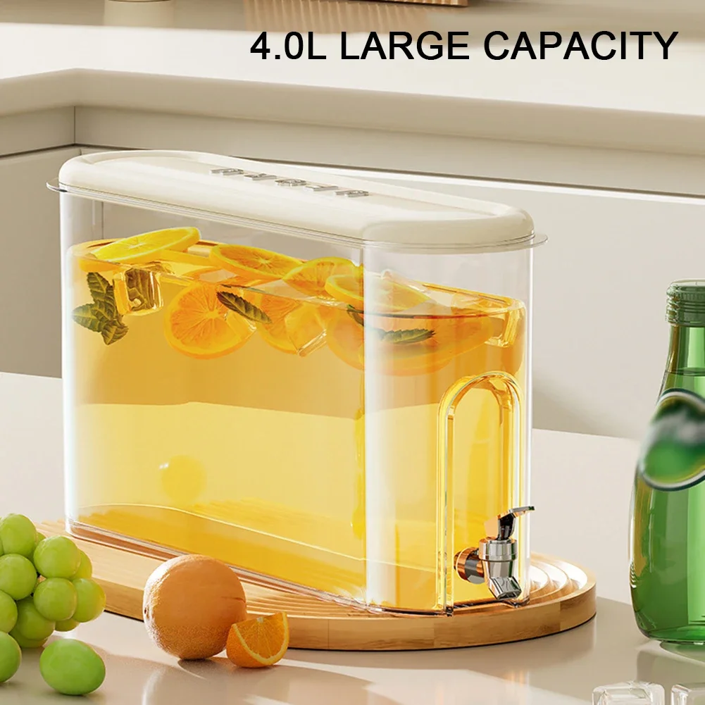 LARGE CAPACITY SEALED COLD WATER PITCHER WITH FAUCET 鈥?ICED BEVERAGE DISPENSER