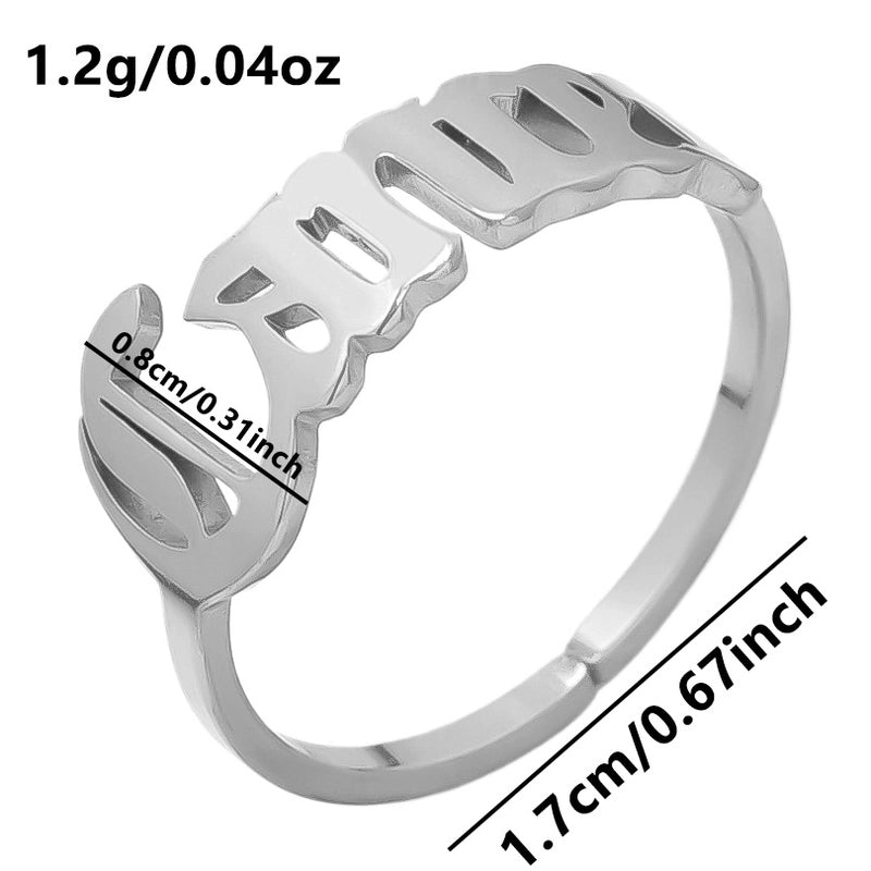 Minimalist Constellation 304 Stainless Steel 18K Gold Plated Polishing Rings