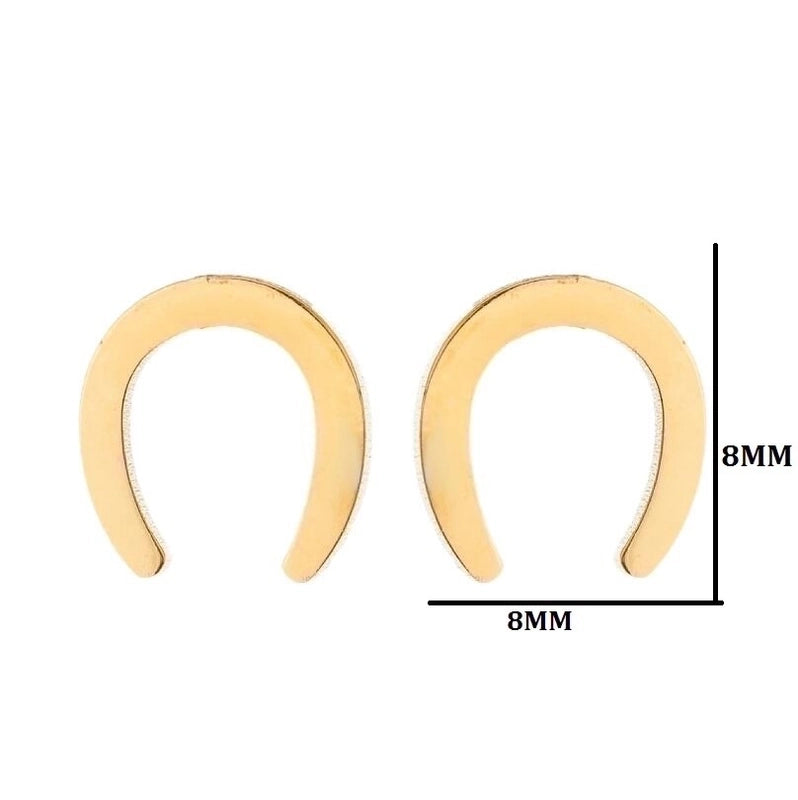 Minimalist Geometric 304 Stainless Steel No Inlaid 18K Gold Plated Ear Studs