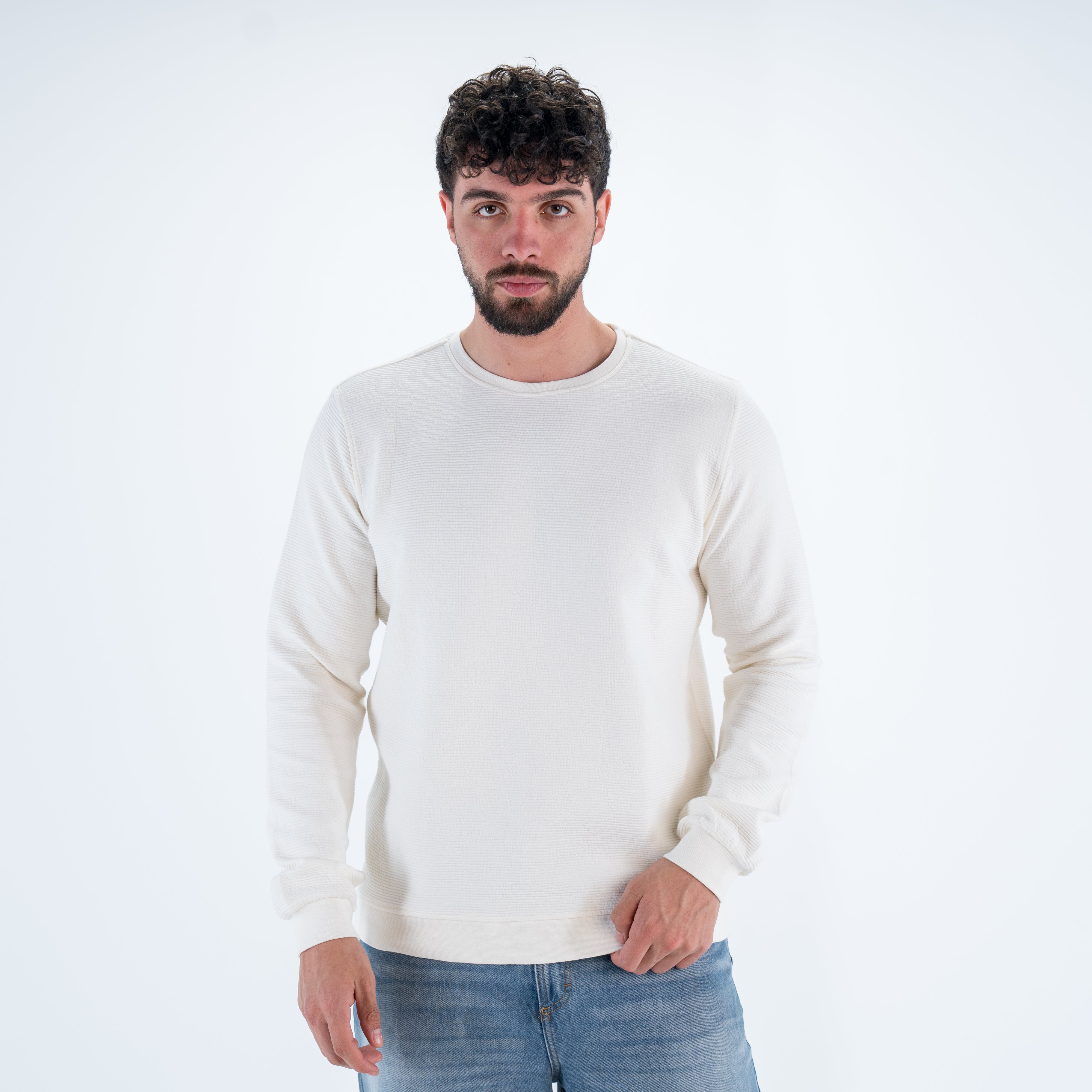 Striped Jacquard Men Sweater
