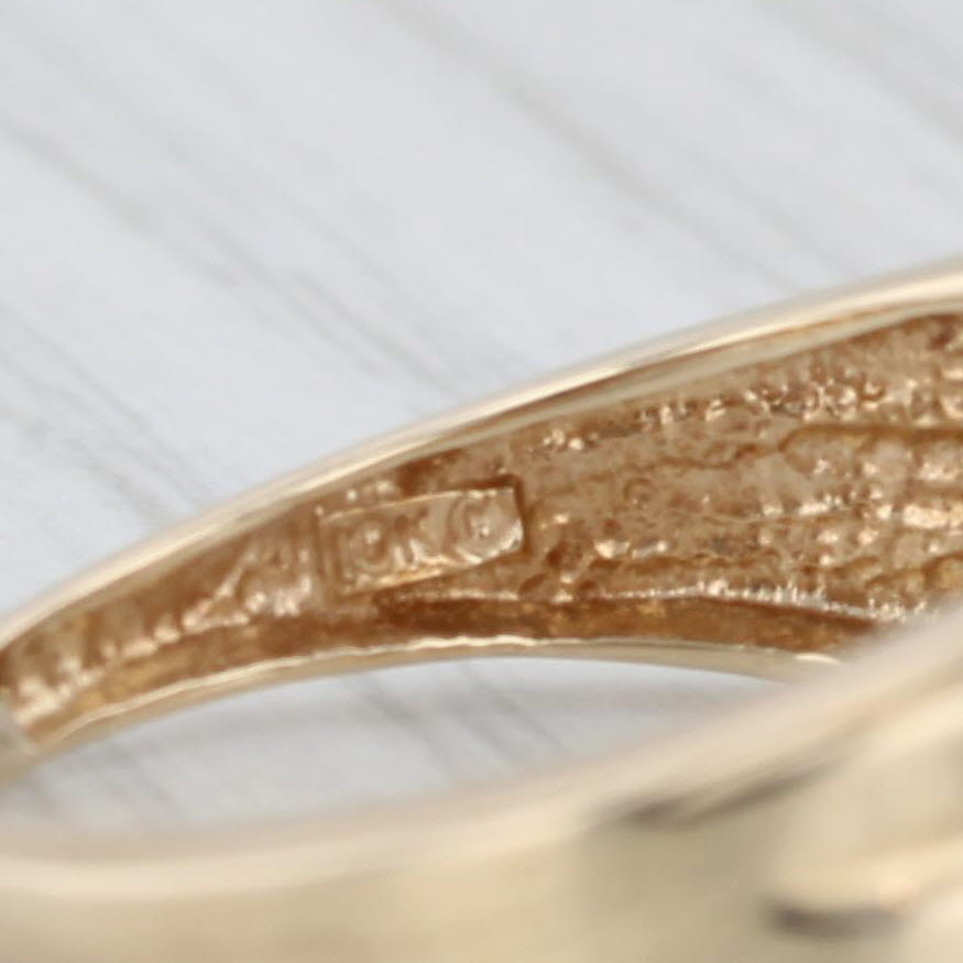 0.19ctw Diamond Contoured V Ring 10k Gold Stackable Band Wedding Anniversary