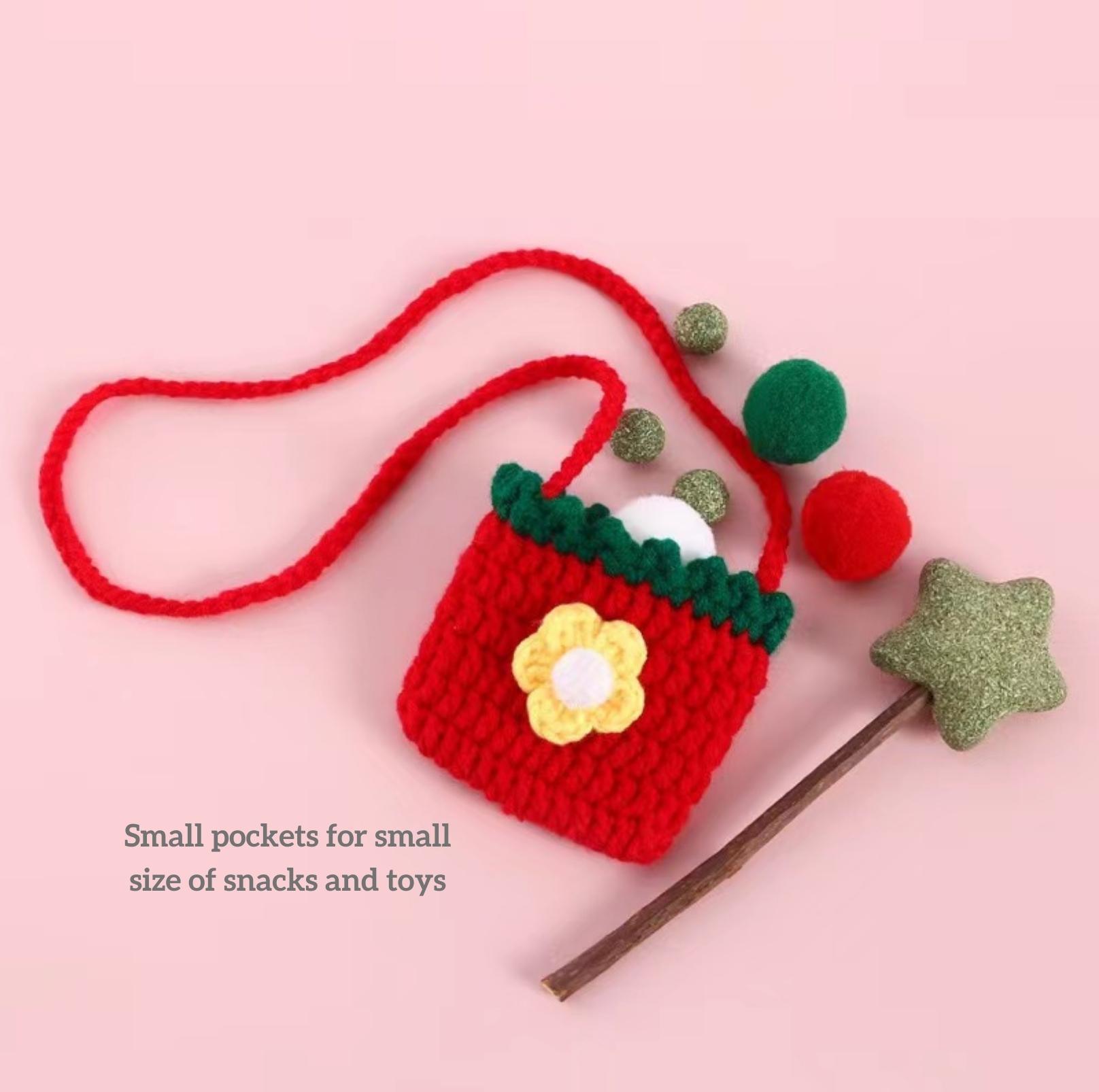 Knitted Cartoon Pet Self-Carrying Pack Style Accessory