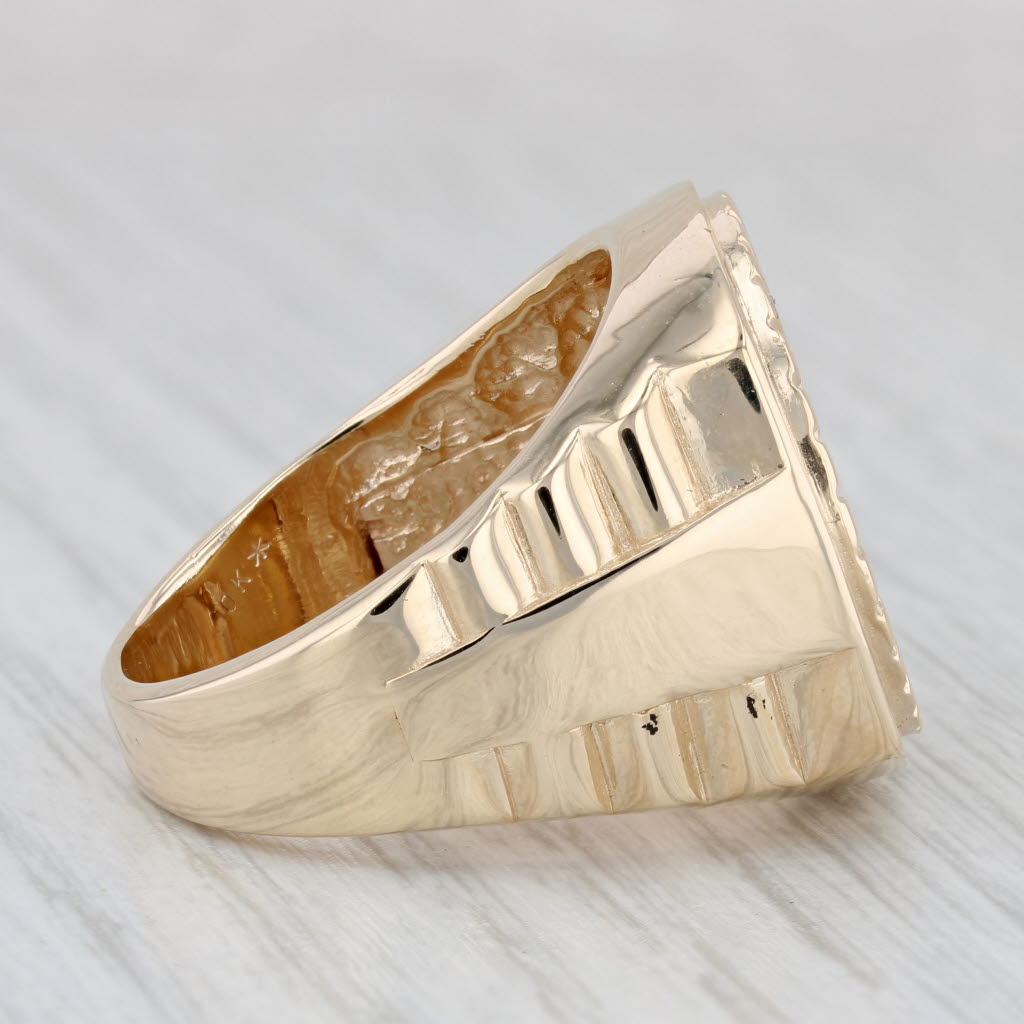 Authentic 1913 Indian Head $2.5 Gold Coin Ring 10k 900 Yellow Gold Size 11.25