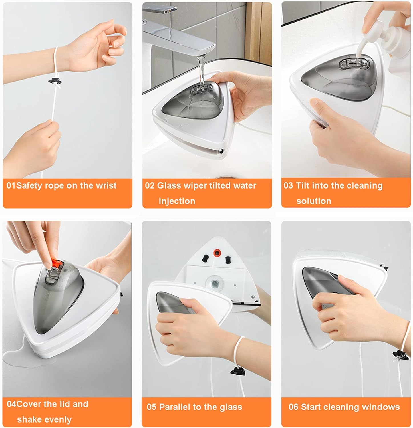 Glass Cleaner . Magnetic Double Side Glass Cleaner