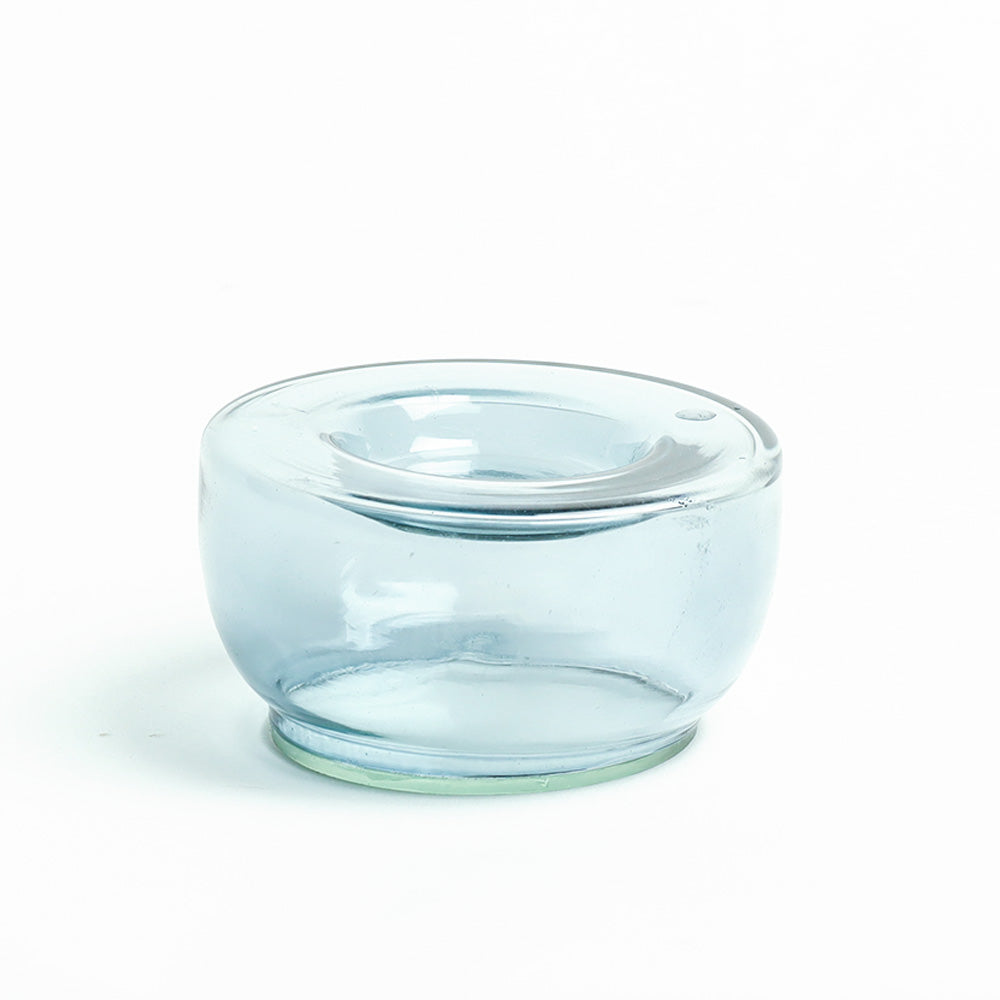 Ella Round Tealight Holders. Set of 2 - Aqua