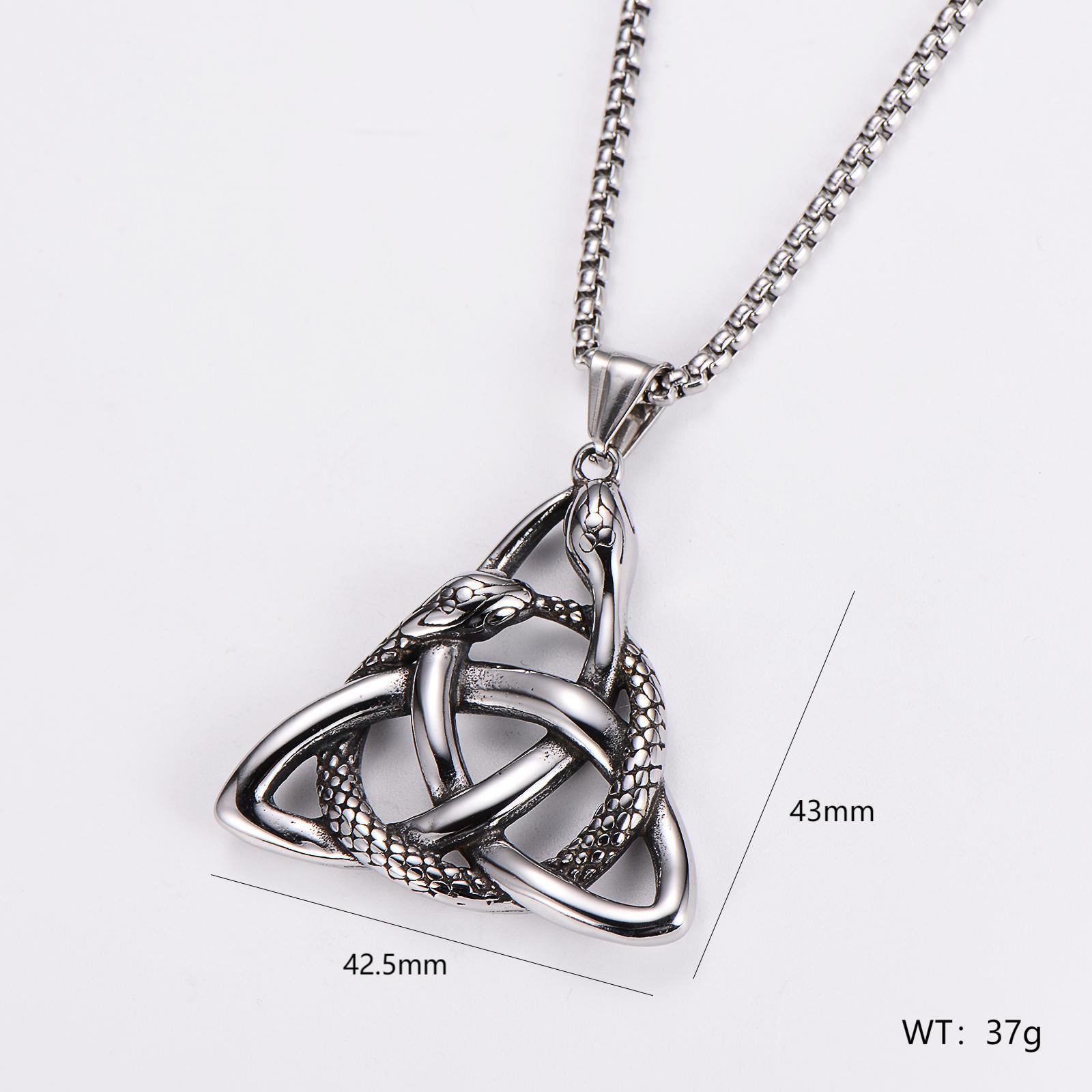 Aml Hot Selling Stainless Steel Biye Scissor Hand Football Triangle Dragonfly Accessories Pendant Necklace
