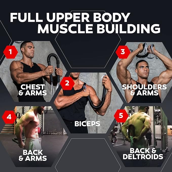 POWER TWISTER BAR - UPPER BODY EXERCISE FOR CHEST, SHOULDER, FOREARM, BICEP, AND ARM