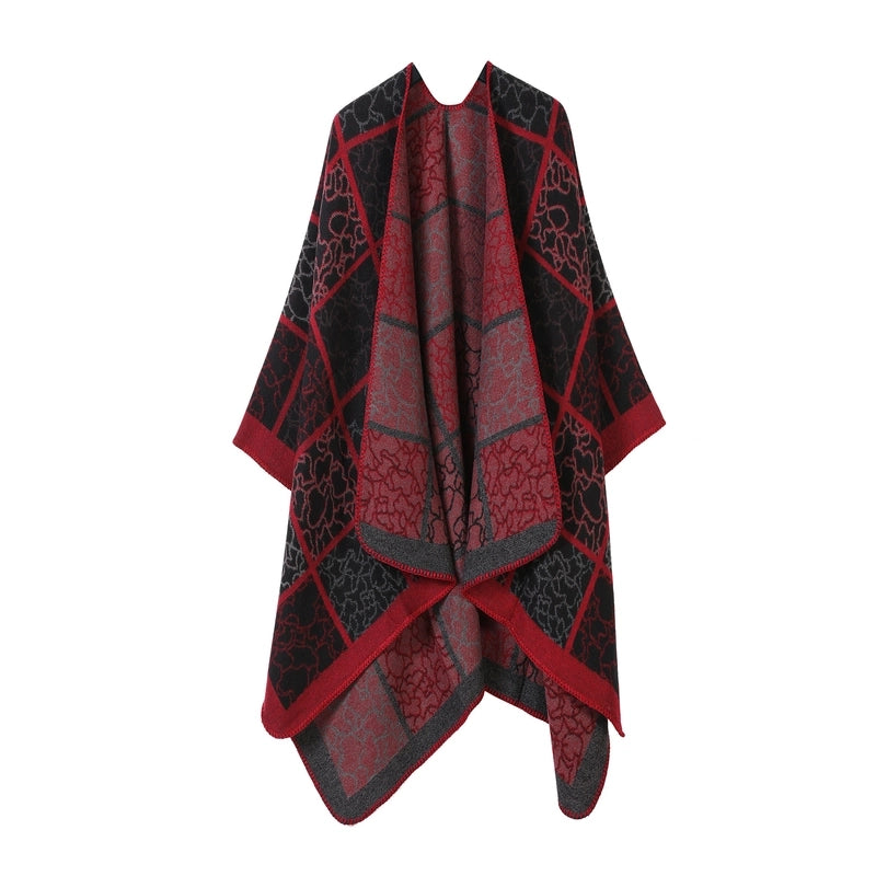 New Hot Sale Shawl Men's And Women's Retro High-grade Scarf Air-conditioned Room Warm Nap Cloak
