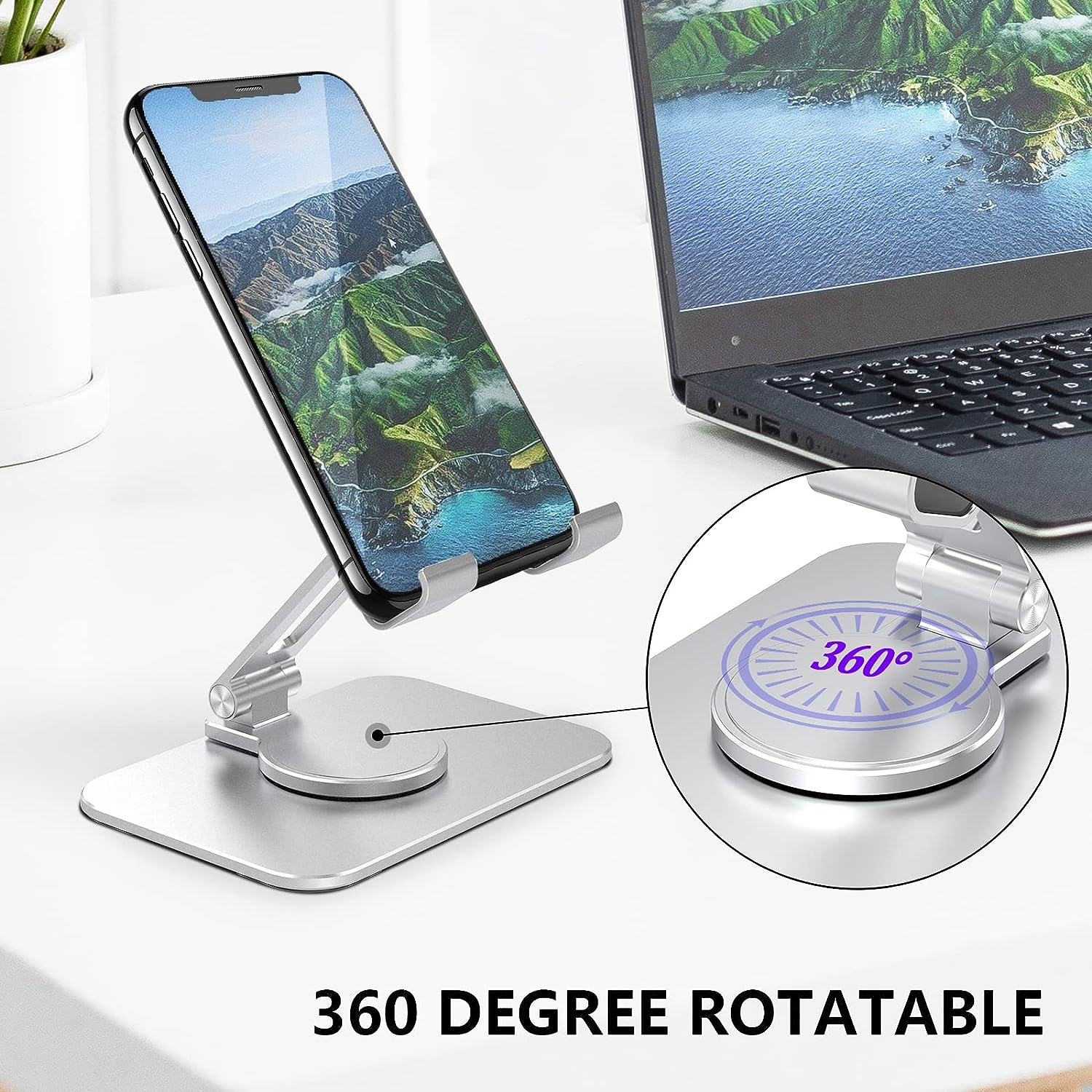 360° Rotating Foldable Phone and Tablet Holder