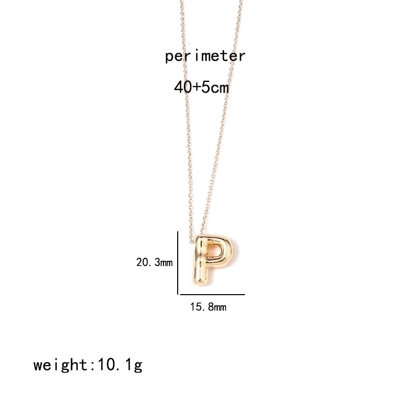IG Style Minimalist Letter Stainless Steel Copper Polishing Plating Pendant Necklace
