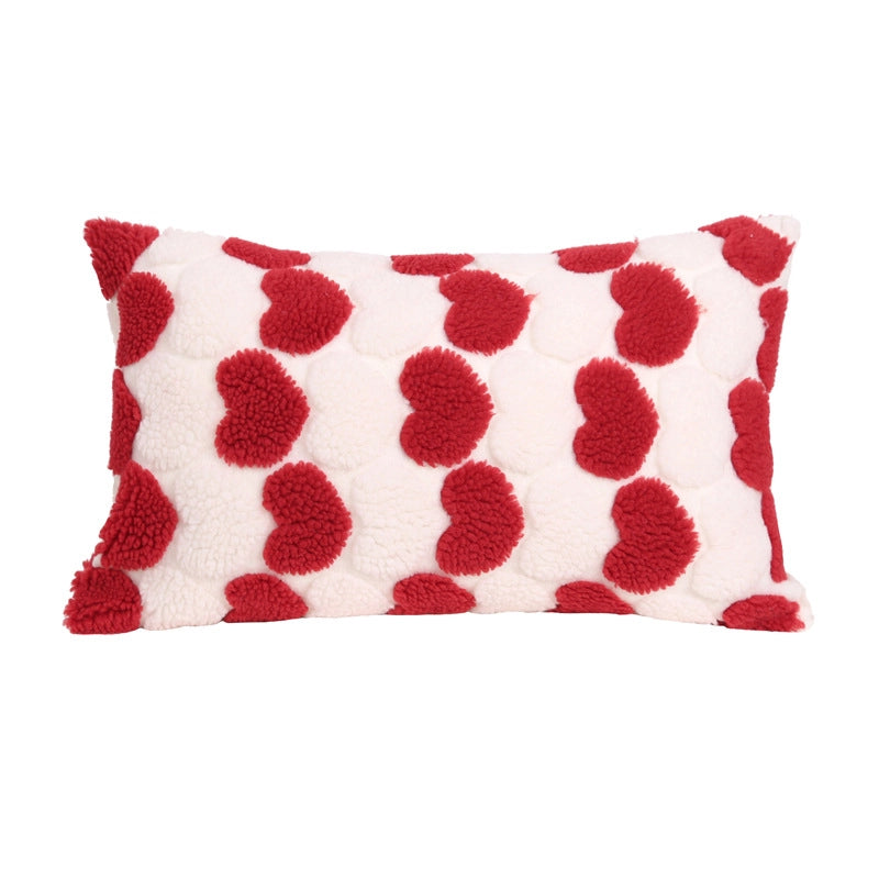 Casual Elegant Lady Heart Shape Solid Color Polyester Pillow Cases Couch & Sofa Decor