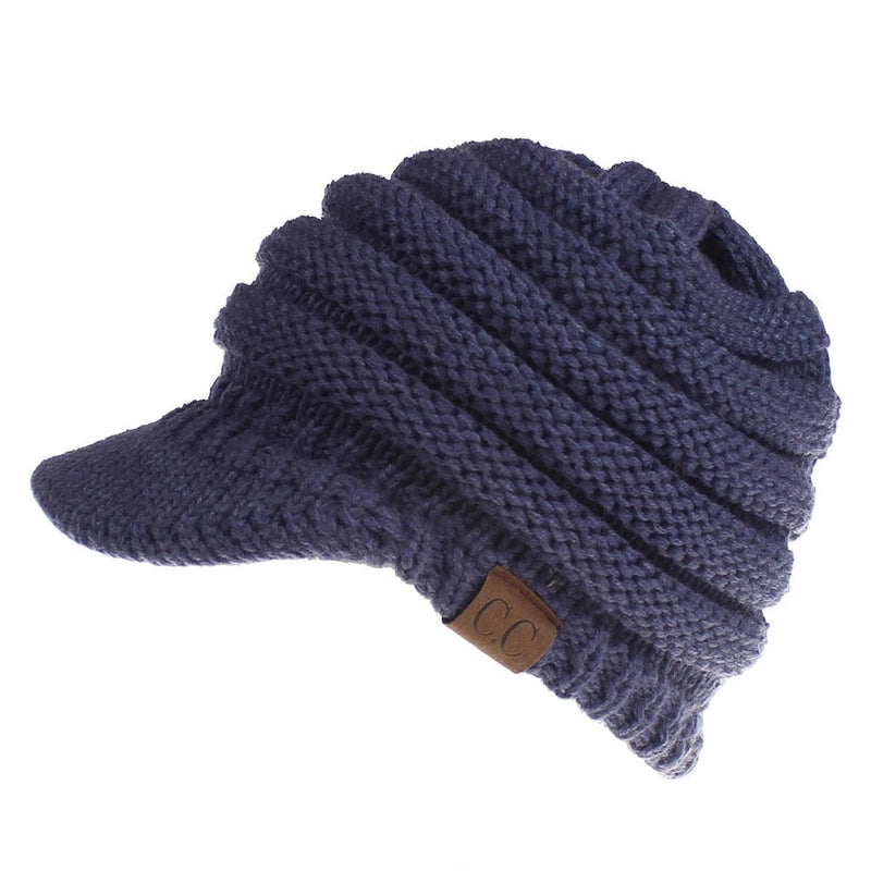 Autumn And Winter New Autumn And Winter Personalized Fashion Warm Knitted Ponytail Wool Hat Versatile Outdoor Cold-proof Warm Hat