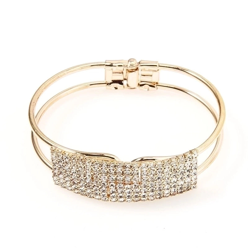 Alloy Gold Plated Silver Plated Hip-Hop Classic Style Streetwear Plating Hollow Out Inlay Animal Artificial Crystal Artificial Pearls Zircon Wristband Bangle