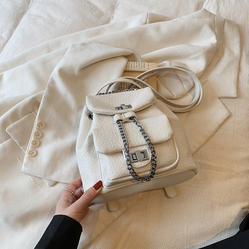 Diamond Pattern  Chain Small Backpack