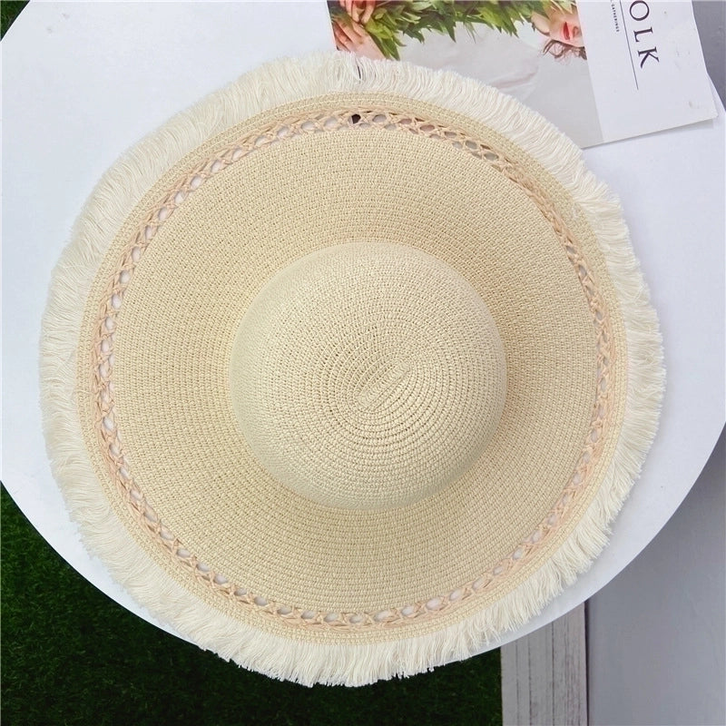 Straw Hat Women's Big-brimmed Sun Hat Seaside Travel Holiday Big-brimmed Sun Hat