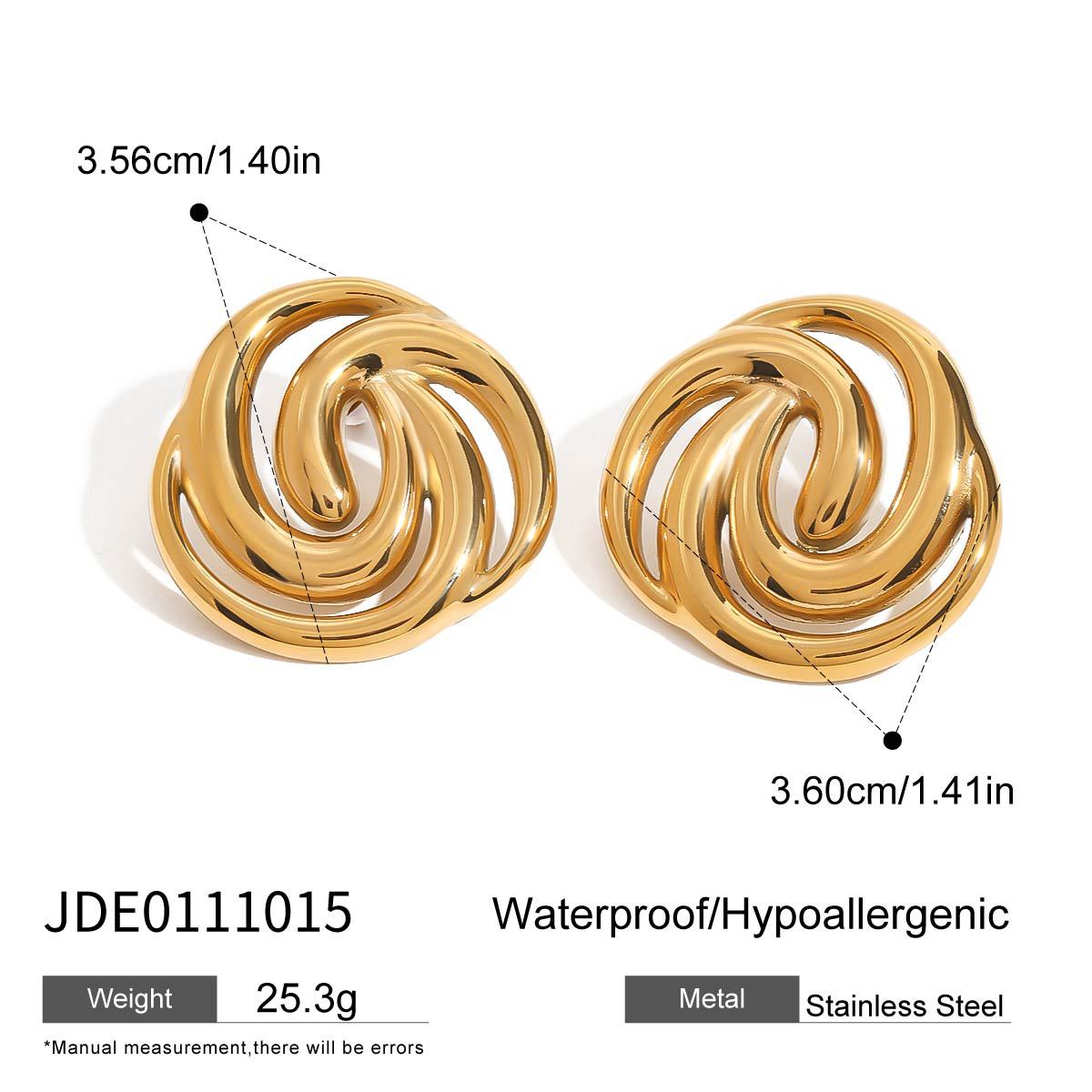 Titanium Steel Earrings Earrings 18K Gold Earrings Stainless Steel
