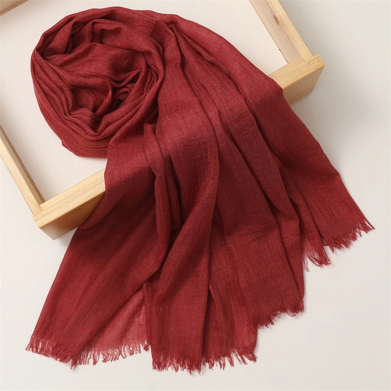 Women's Basic Solid Color Polyester Scarf