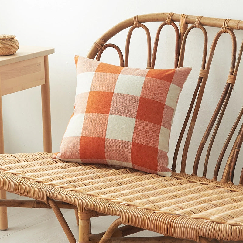 Yarn-dyed Striped Cotton And Linen Pillowcase Multicolor Multi-size Linen Plaid Pillow Home Pillow Cover Cushion