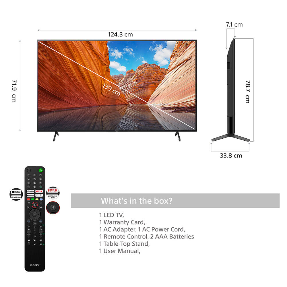 Bravia 139 cm (55 pulgadas) 4K Ultra HD Smart LED Google TV 55X80J (modelo 2021)