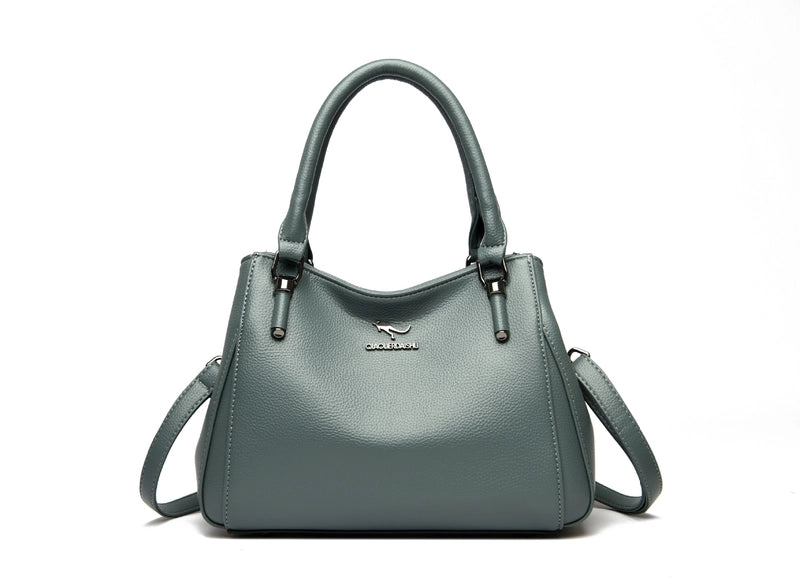 Women's Medium Pu Leather Solid Color Elegant Vintage Style Square Zipper Crossbody Bag