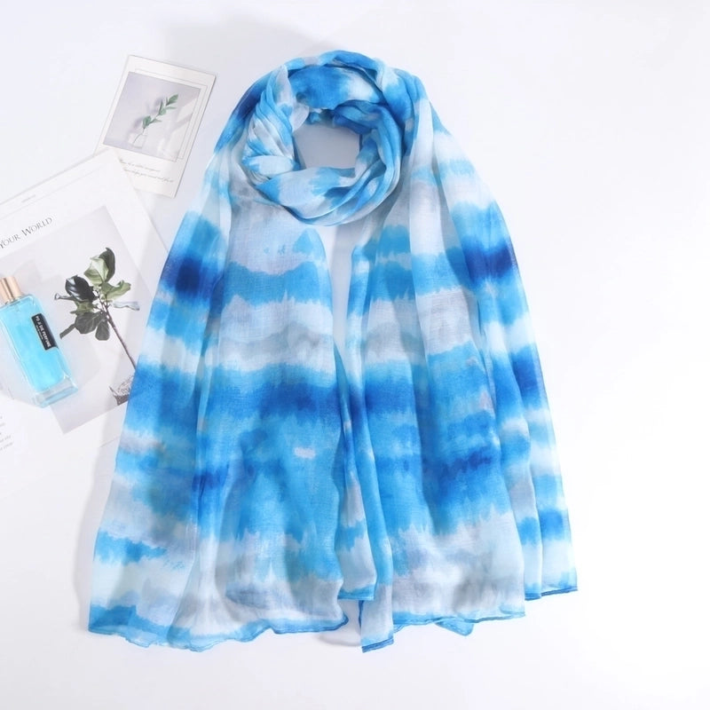 Unisex Ig Style Color Block Polyester Printing Dyeing Braid Silk Scarf