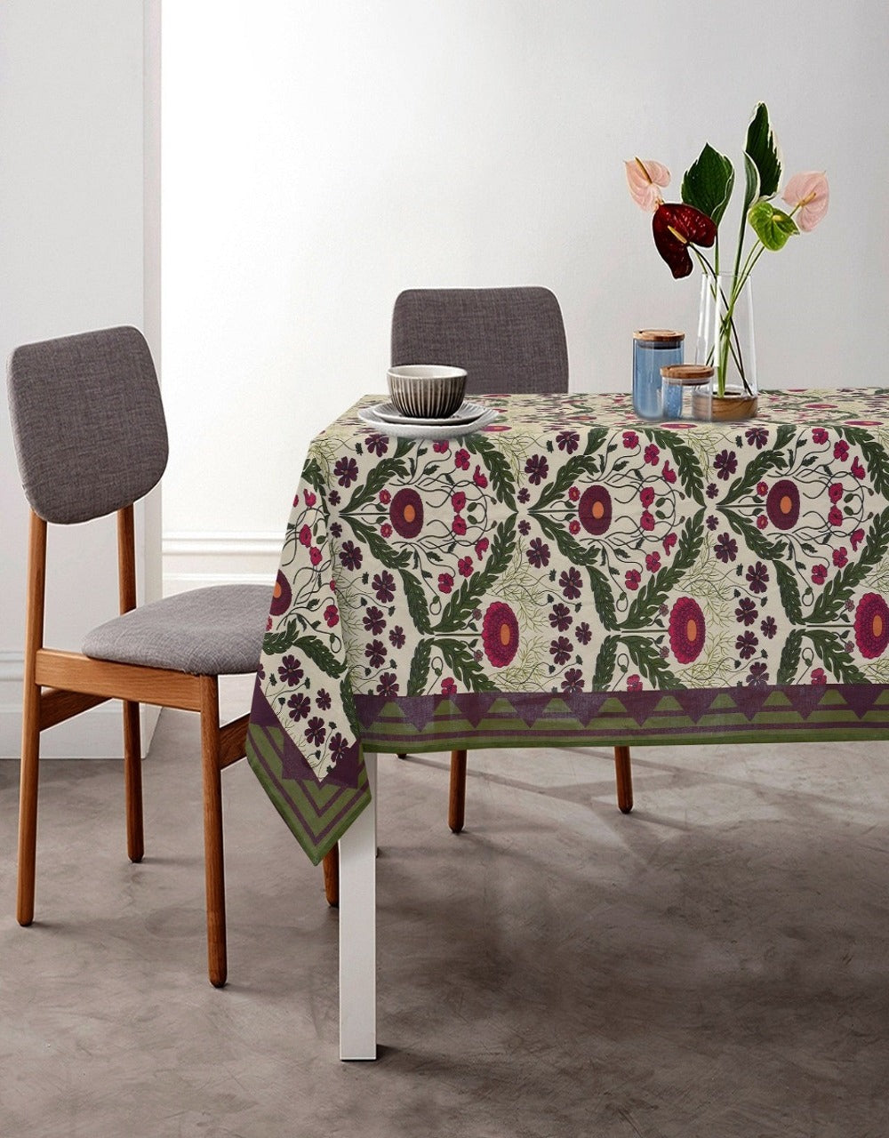 6 & 8 Seater Digital Printed Table Cover(4445)-TB29