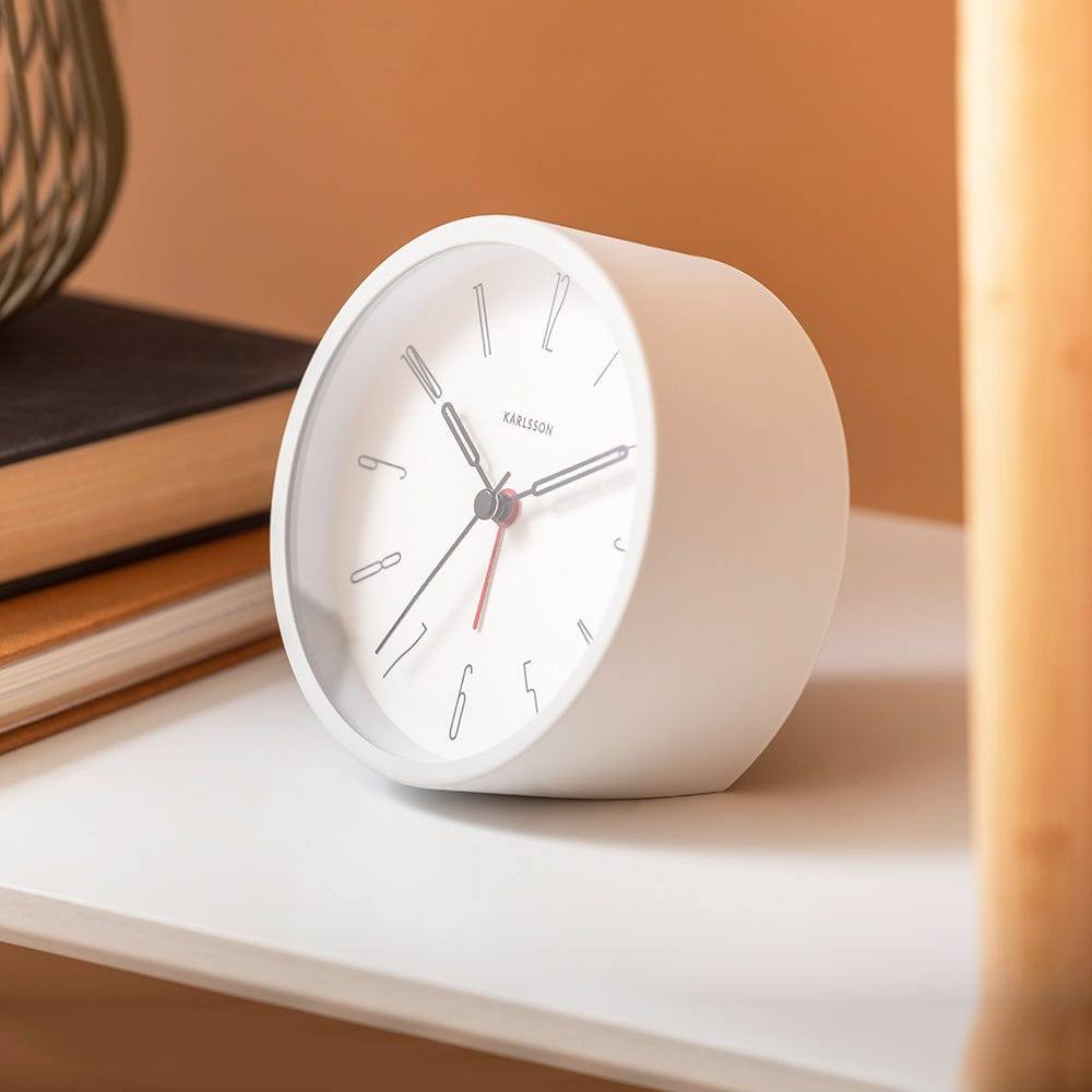 Belle Numbers Alarm Clock - White