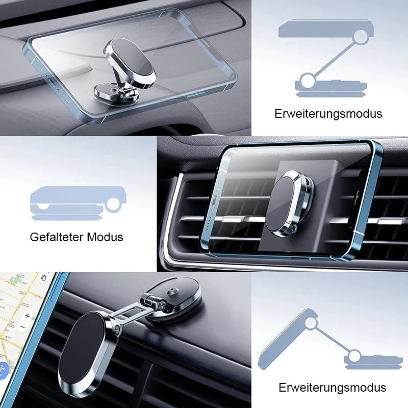 Magnetic cell phone holder for the car