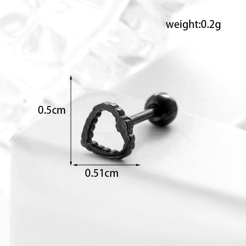 Ear Cartilage Rings & Studs Geometric 316L Stainless Steel  Plating