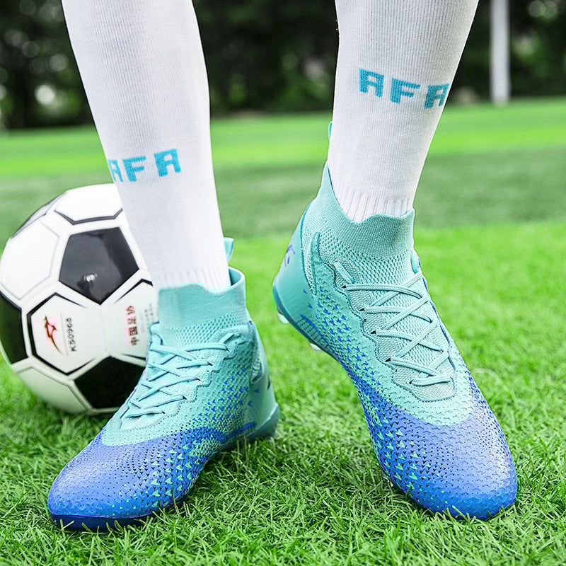 Men's Fly-Woven Football High-Top Sports Shoes