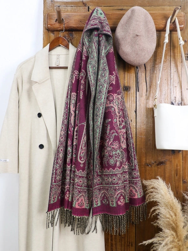 New Arrival Of Autumn And Winter Scarf Plus-Sized Thick Warm Winter Shawl Office Airport Cover Blanket Ethnic Style Shawl