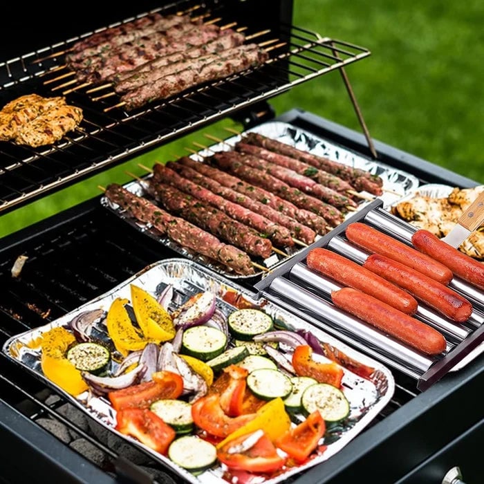 🔥Hot Sale 49% Off –Hotdog Roller Stainless Steel Sausage Roll Rack