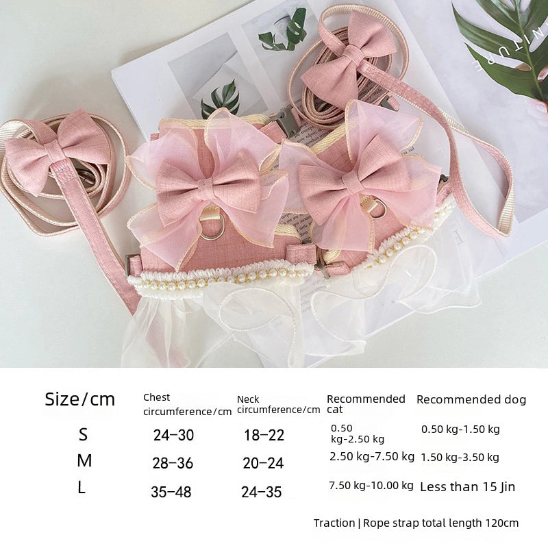 Cat Walking Cat Rope Cat Chest Strap Traction Rope Anti-break Out Special Pet Clothes Cat Walking Rope Dog Rope