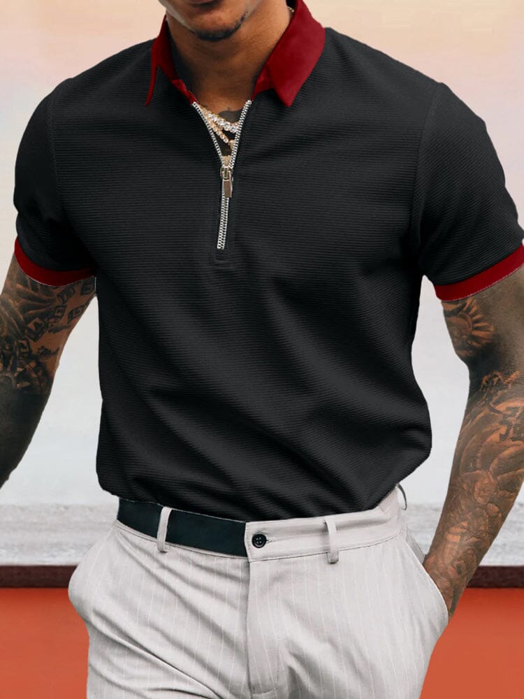 Classic Zipper Polo T-shirt