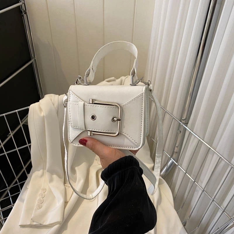 Women's All Seasons Pu Leather Solid Color Streetwear Square Magnetic Buckle Handbag