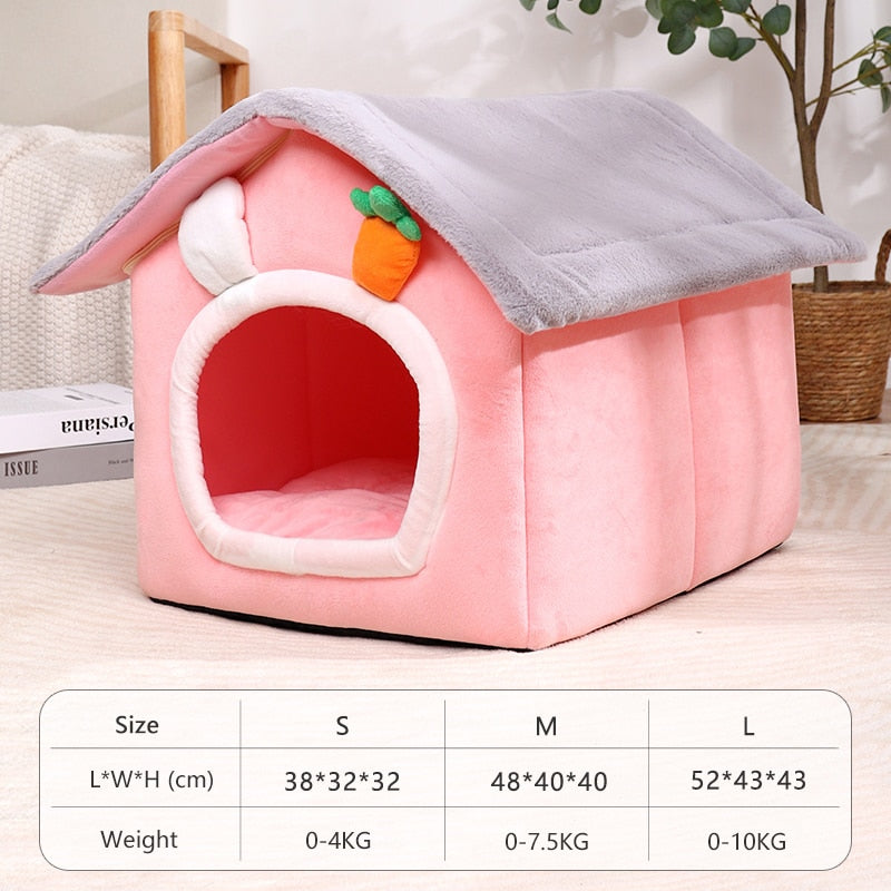 Foldable Carrot Decor Dog Cat House