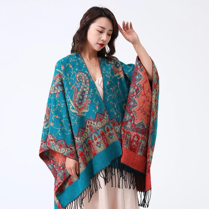 Women's Streetwear Cashew Nuts Imitation Cashmere Gradient Color Scarf