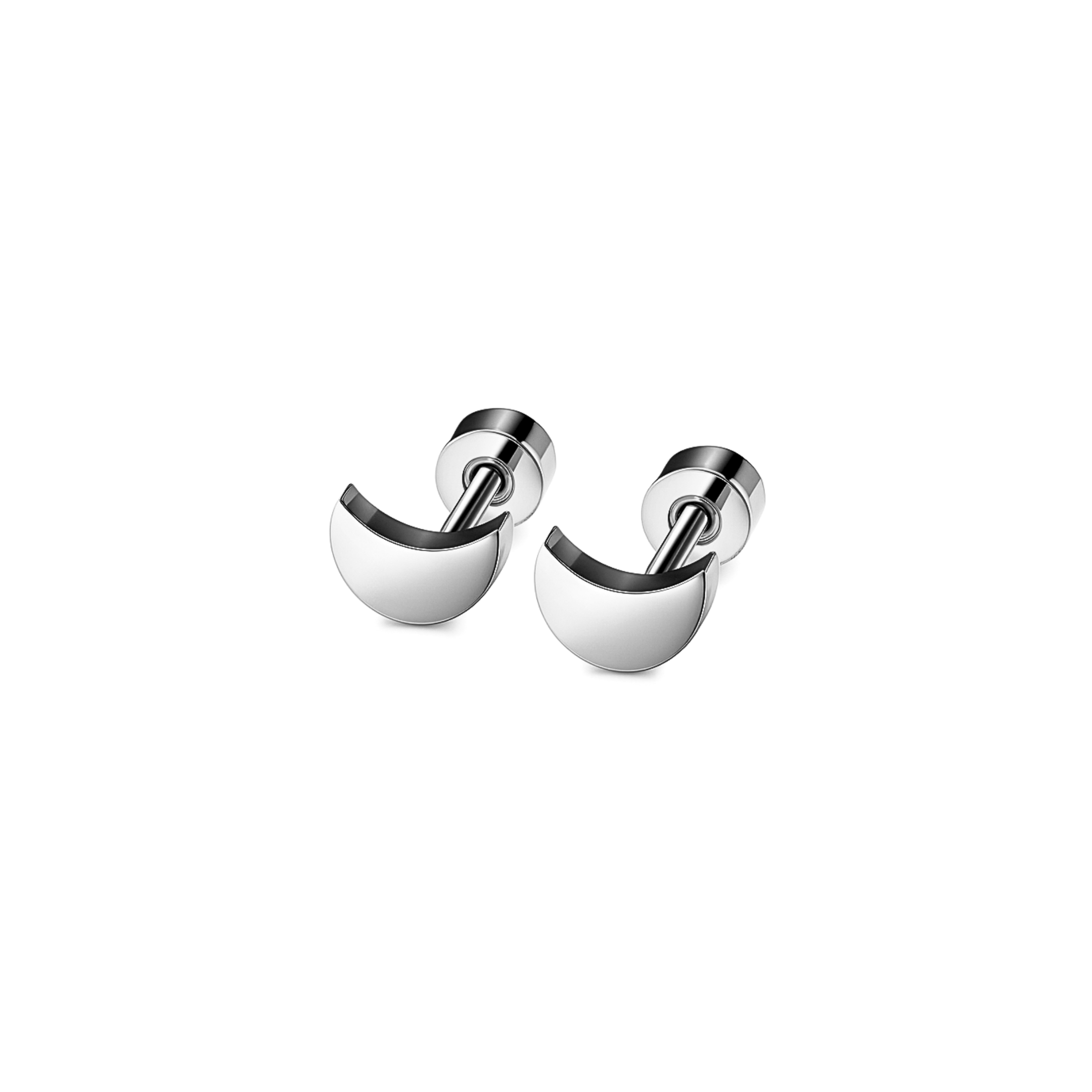 Baby moon studs - Silver