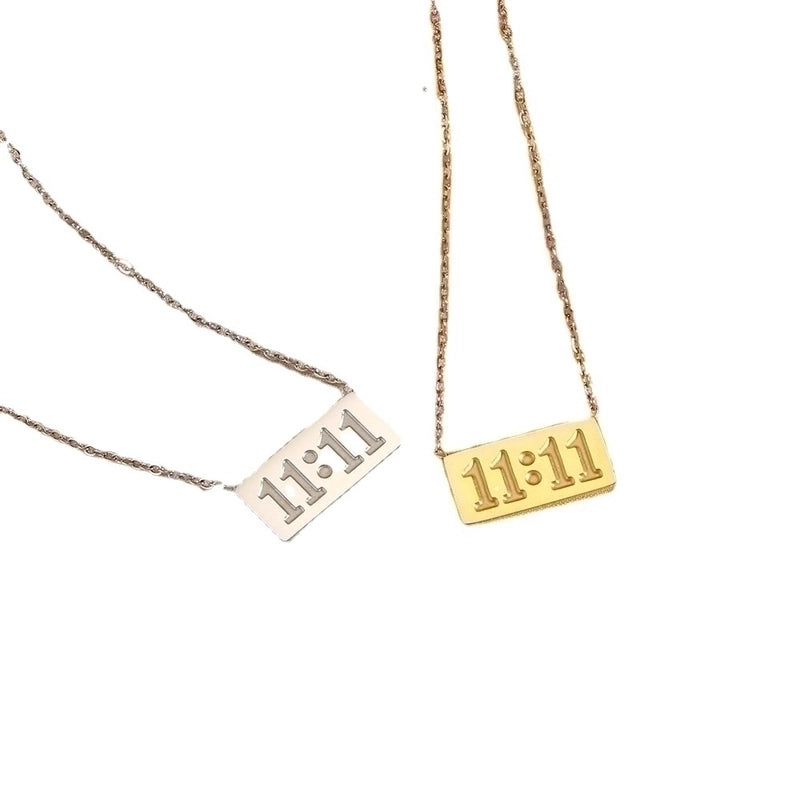 Fashion Number 304 Stainless Steel No Inlaid 18K Gold Plated Plating Necklace