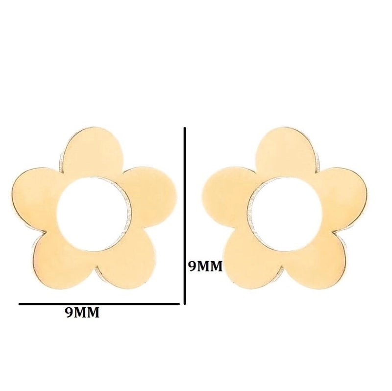 1 Pair Fashion Snowflake Plating 304 Stainless Steel 18K Gold Plated Ear Studs