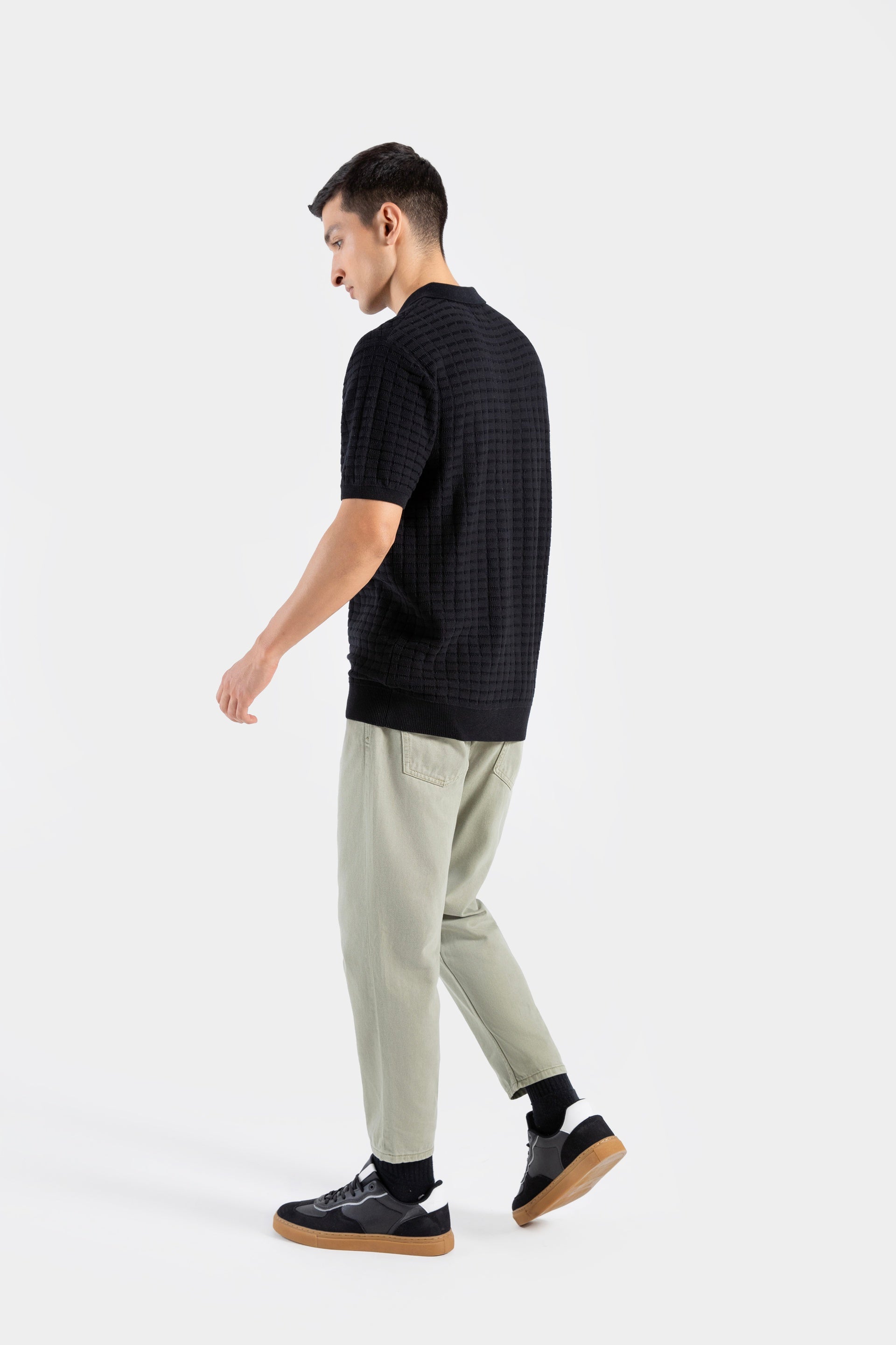 Jacquard Knitted Polo